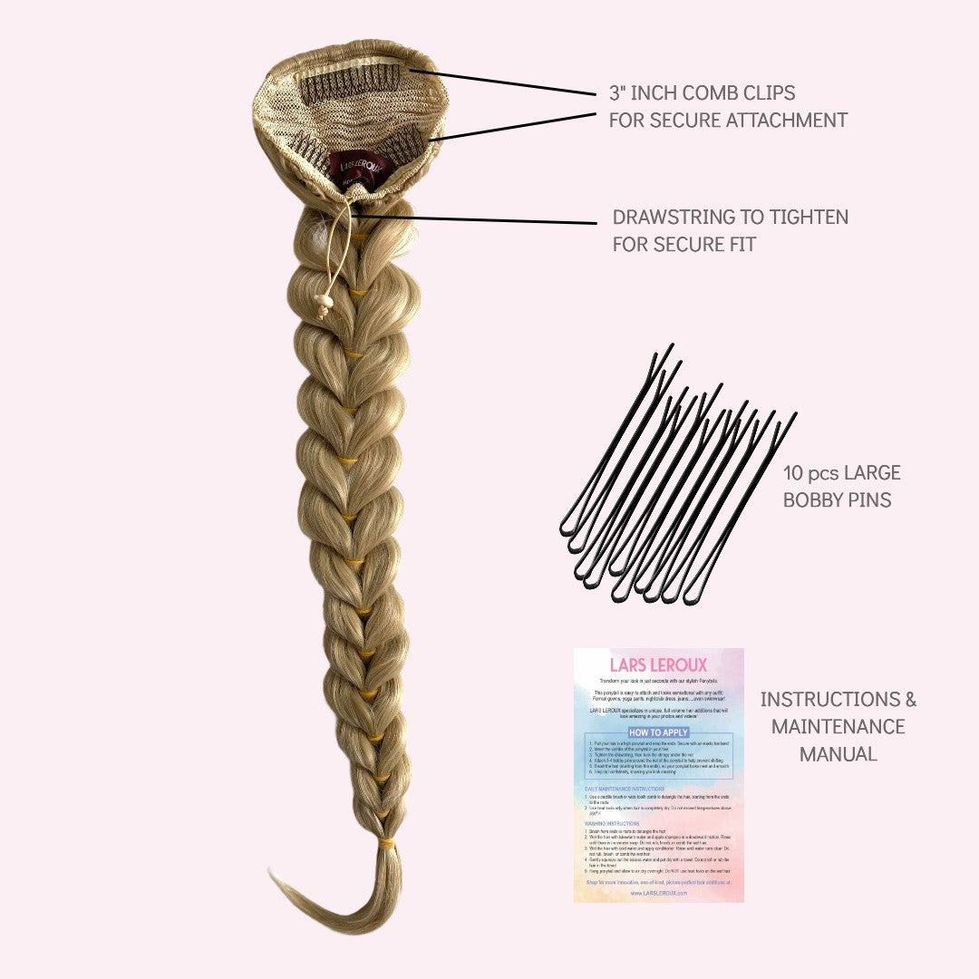 Attachment instructions for the Topaz french braid ponytail