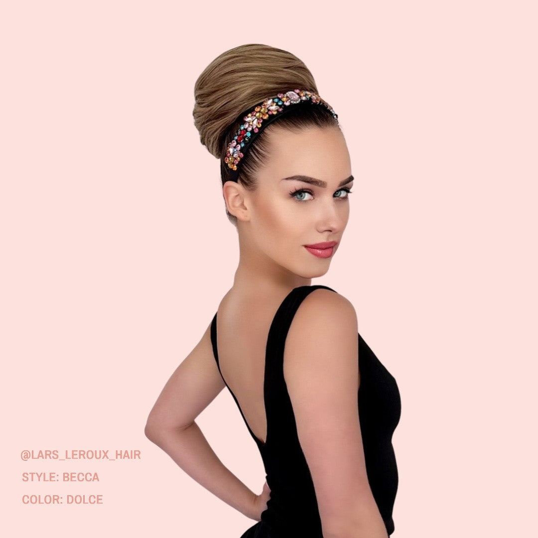 Lars Leroux Becca chignon hair bun in color Dolce