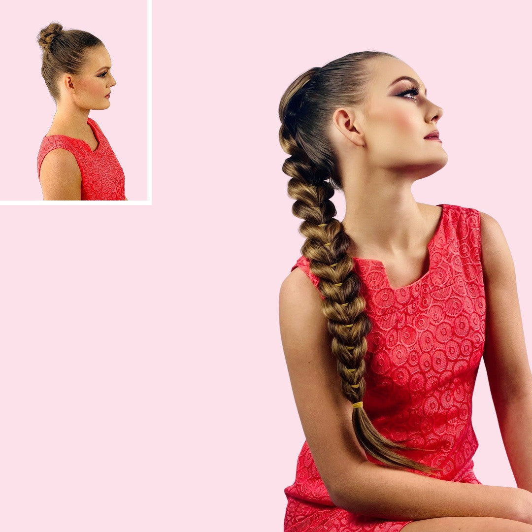 Transforming your look with the addition of a french braid ponytail from Lars Leroux Hair