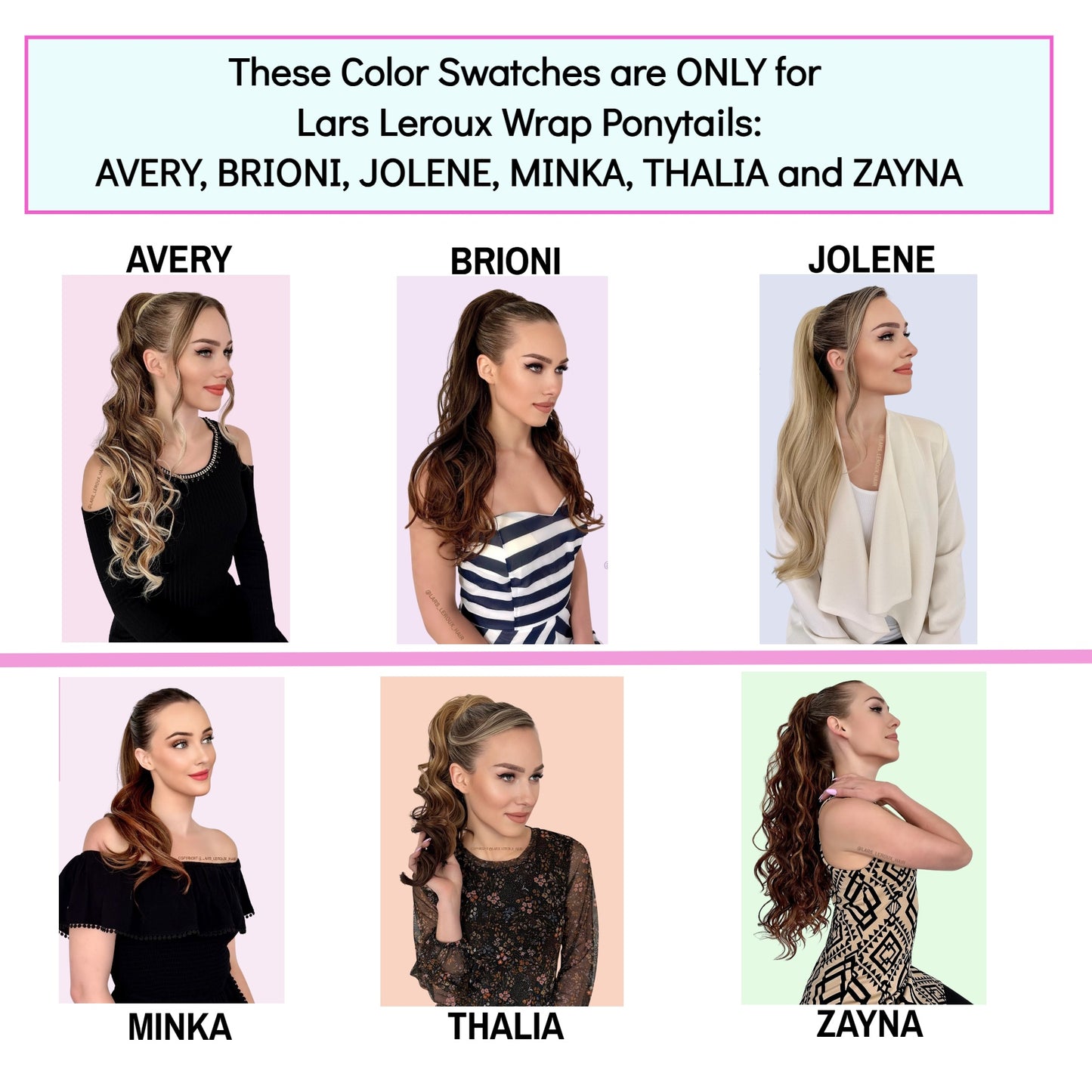 Color Swatch for Wrap Ponytails