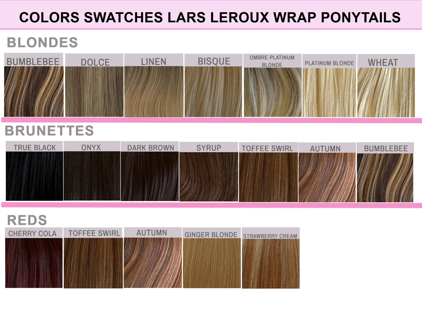 Color Swatch for Wrap Ponytails